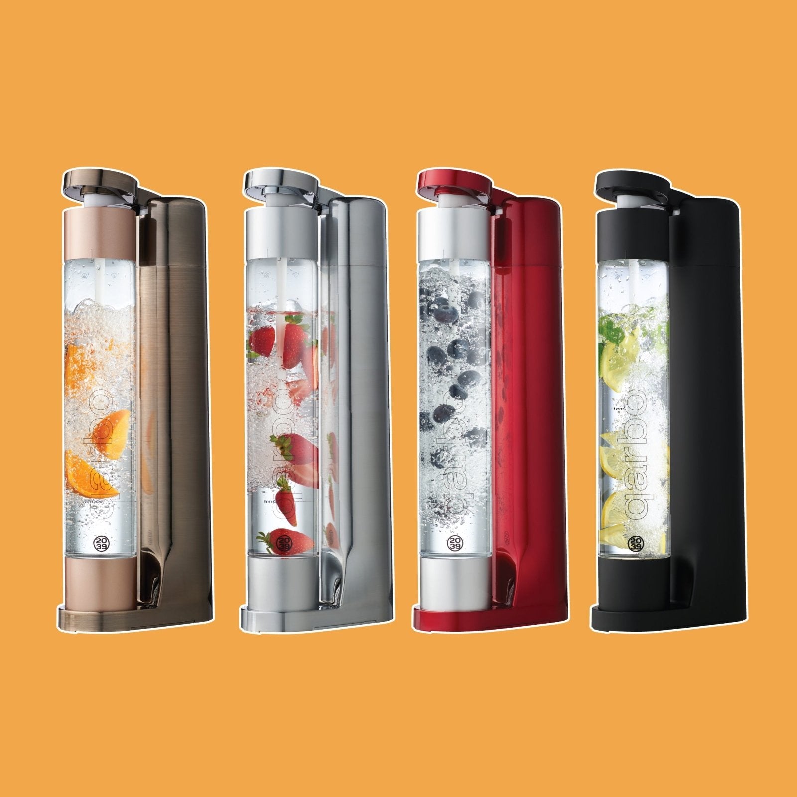 qarbo Sparkling Water Maker and Fruit Infuser (AU/NZ) and accessorie