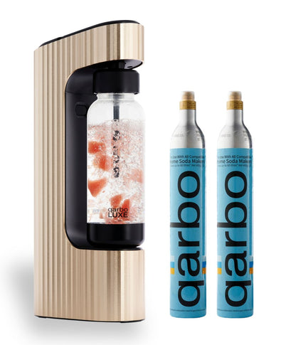 qarbo LUXE - PREMIUM - Sparkling Water and Beverage Maker with two CO2 Cylinders