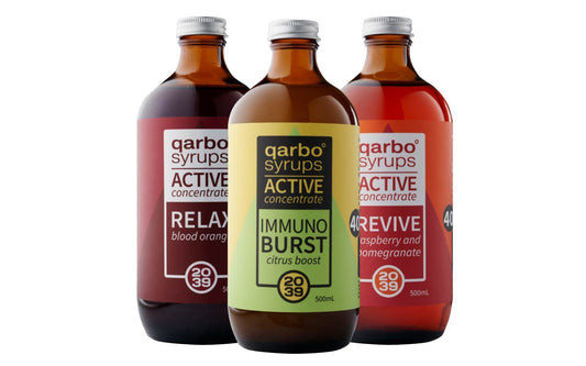 qarbo˚syrups - ACTIVE CONCENTRATES - Mixed Pack of 3 - Twenty-39